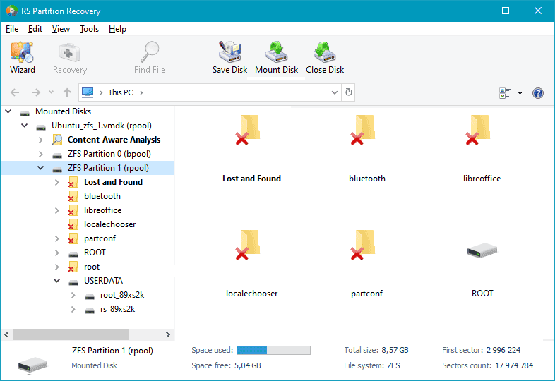 Preview the recovered data from VMWare VMDK in RS Partition Recovery Preview the recovered data from VMWare VMDK in RS Partition Recovery