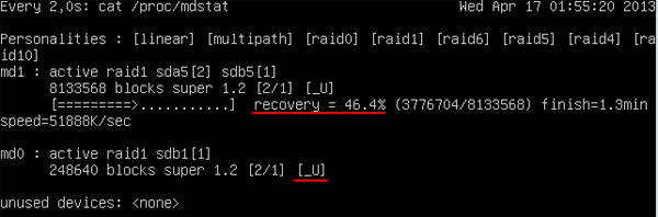 Пошкоджений RAID масив у Linux